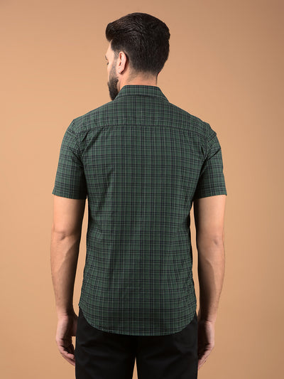 Green Checked 100% Cotton Shirt