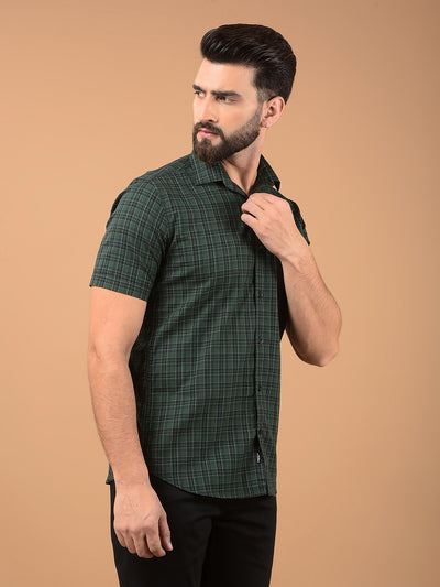 Green Checked 100% Cotton Shirt