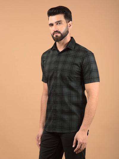 Green Checked 100% Cotton Shirt