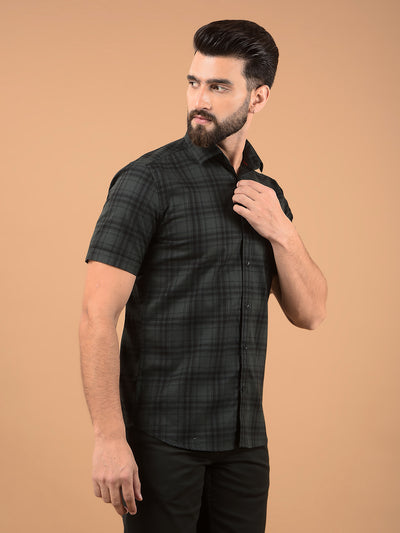 Green Checked 100% Cotton Shirt