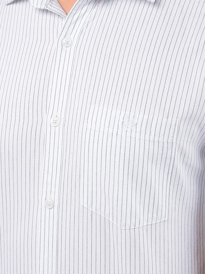 White Vertical Stripes 100% Cotton Shirt