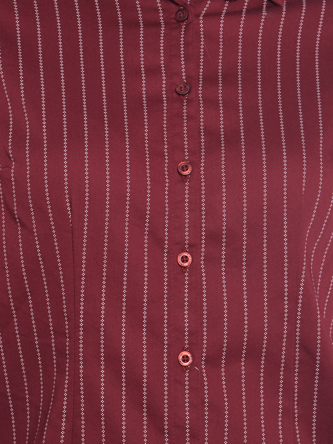 Red Striped Shirt-Women Shirts-Crimsoune Club