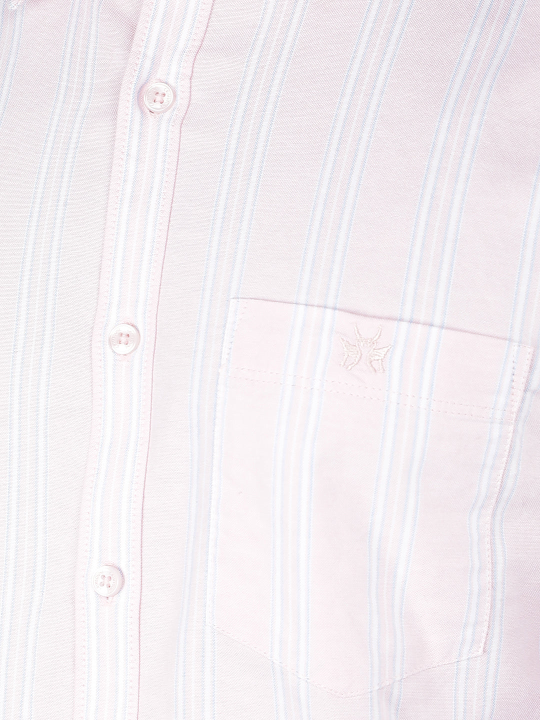 Pink Vertical Stripes 100% Cotton Shirt-Men Shirts-Crimsoune Club