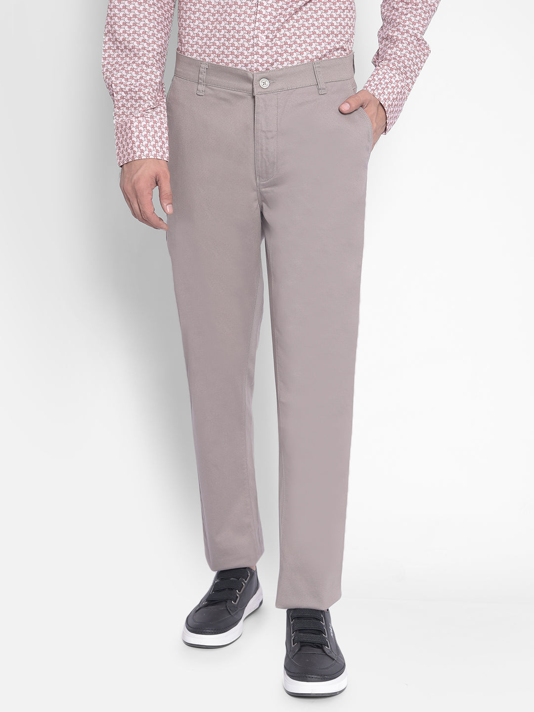 Grey Trousers-Men Trousers-Crimsoune Club