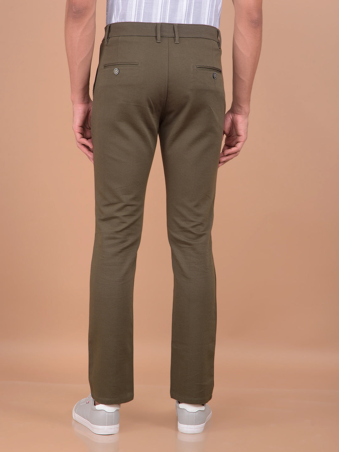 Olive Printed Trousers-Men Trousers-Crimsoune Club