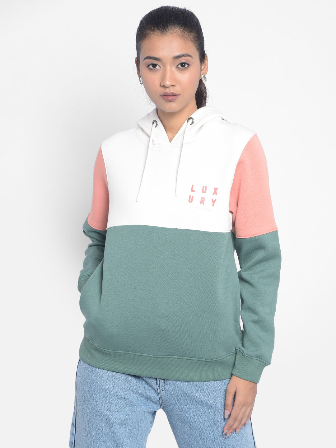 Multi Coloured Hooded SweatShirts-Women SweatShirtss-Crimsoune Club