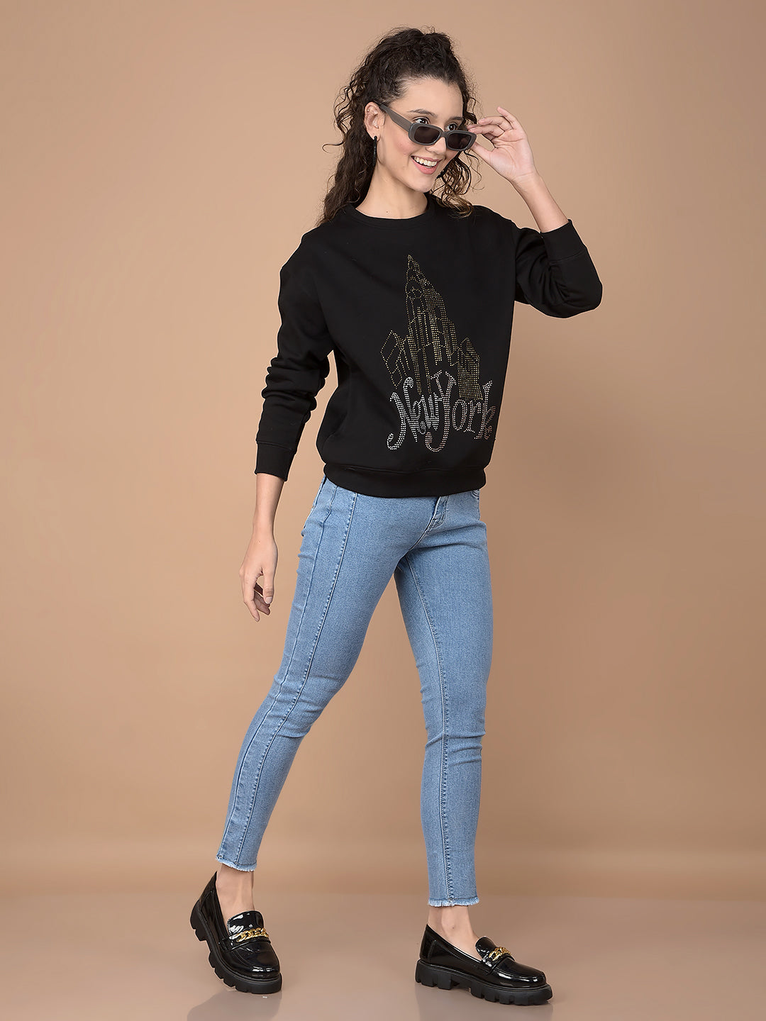 Black Embellished Sweatshirt