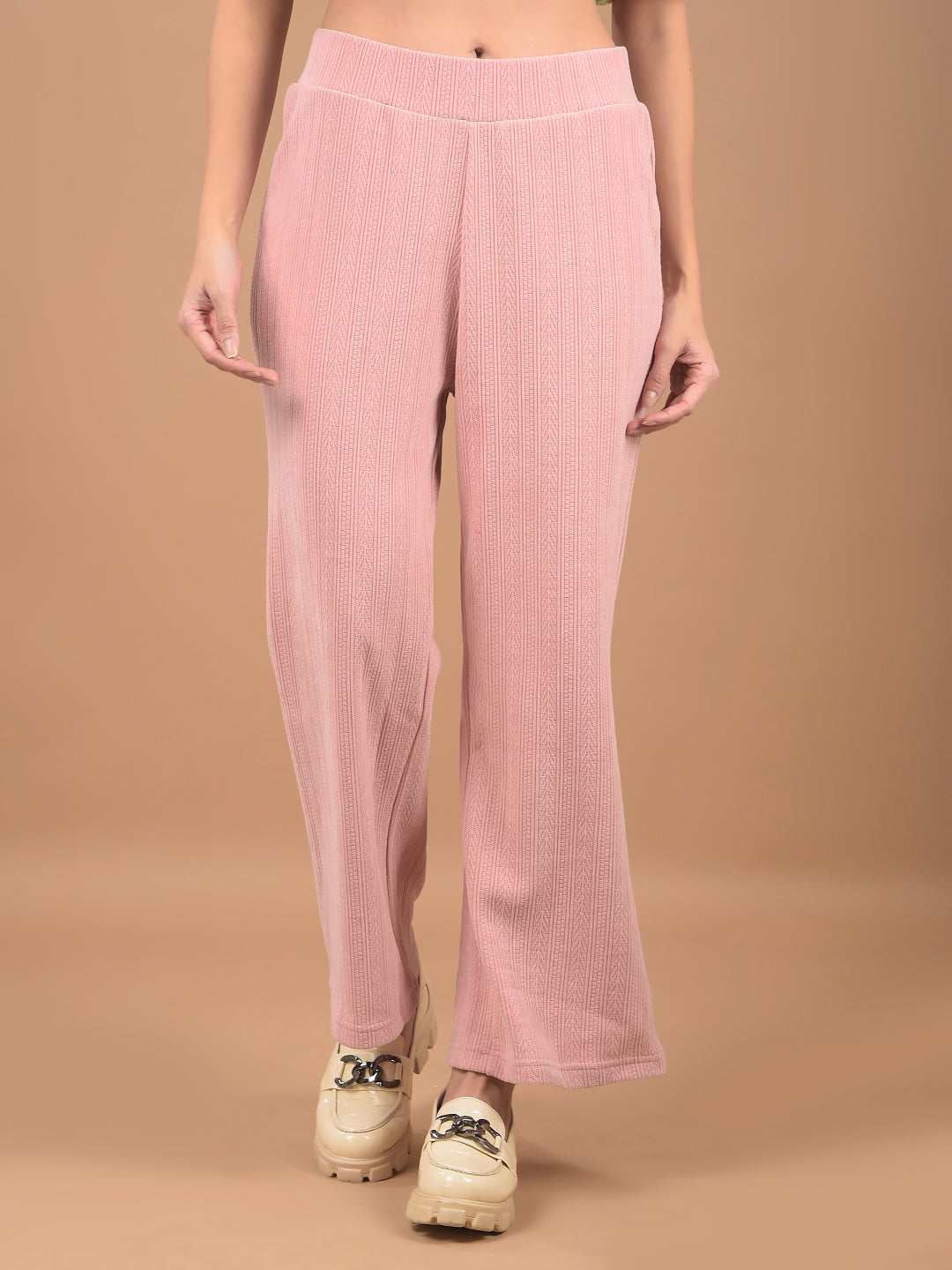 Peach Printed Track Pants