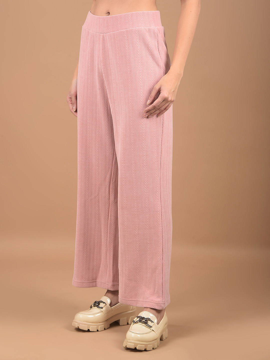 Peach Printed Track Pants