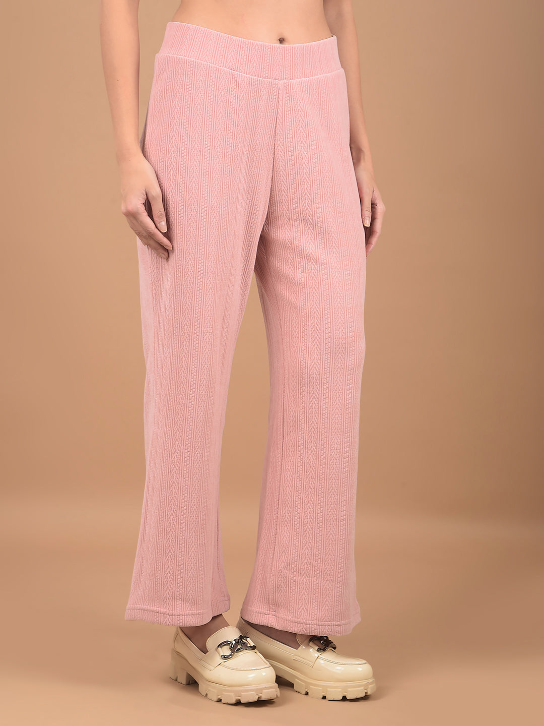 Peach Printed Track Pants