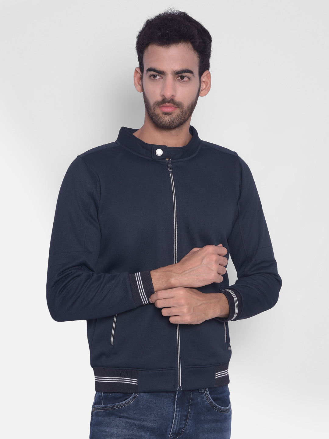 Navy Blue Sweatshirt-Mens Sweatshirts-Crimsoune Club