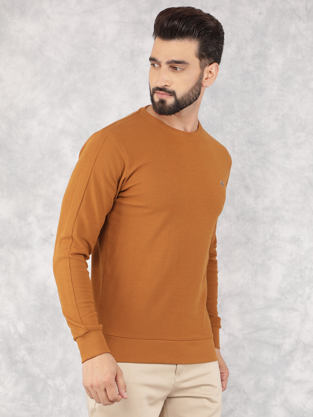 Khaki Sweatshirt-Men Sweatshirts-Crimsoune Club