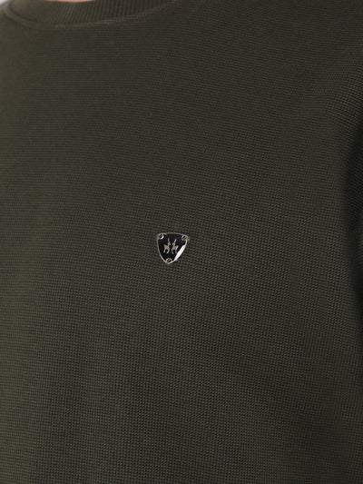 Olive Sweatshirt-Men Sweatshirts-Crimsoune Club