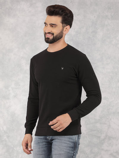 Black Sweatshirt-Men Sweatshirts-Crimsoune Club