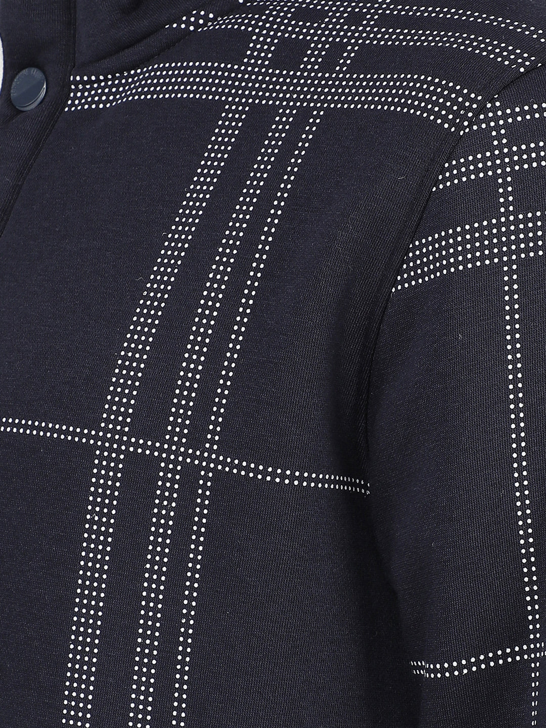 Navy Blue Checkered Sweatshirt-Men Sweatshirts-Crimsoune Club