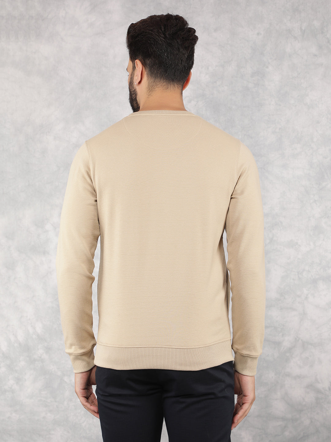 Beige Sweatshirt-Men Sweatshirts-Crimsoune Club