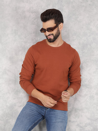 Red Sweatshirt-Men Sweatshirts-Crimsoune Club