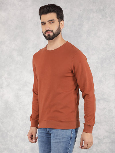 Red Sweatshirt-Men Sweatshirts-Crimsoune Club