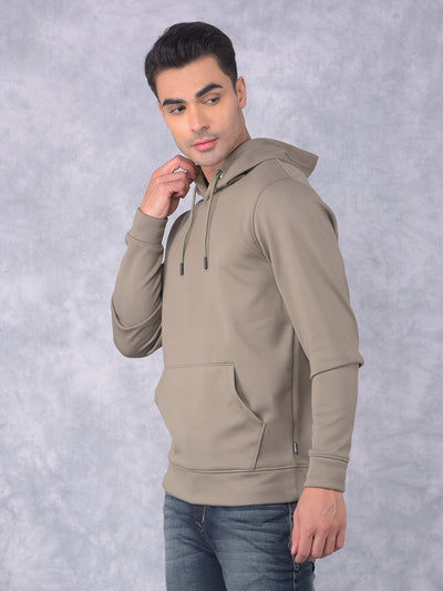 Olive Hooded Neck Sweatshirt-Men Sweatshirts-Crimsoune Club