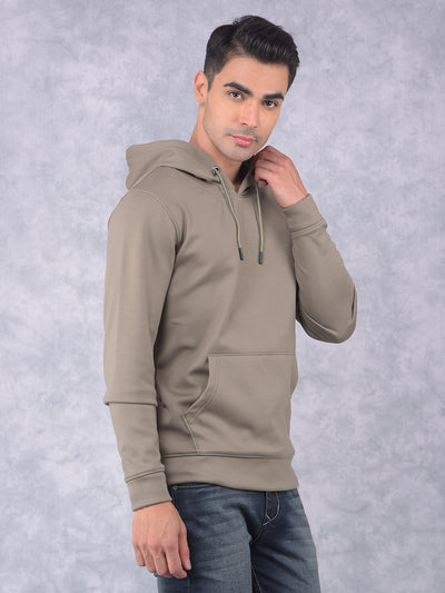 Olive Hooded Neck Sweatshirt-Men Sweatshirts-Crimsoune Club