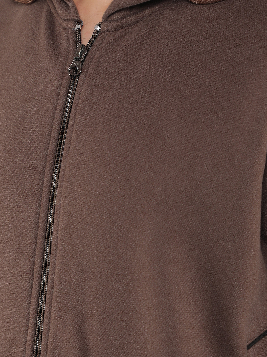 Brown Hooded Neck Sweatshirt-Men Sweatshirts-Crimsoune Club