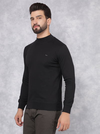 Black Sweatshirt-Men Sweatshirts-Crimsoune Club