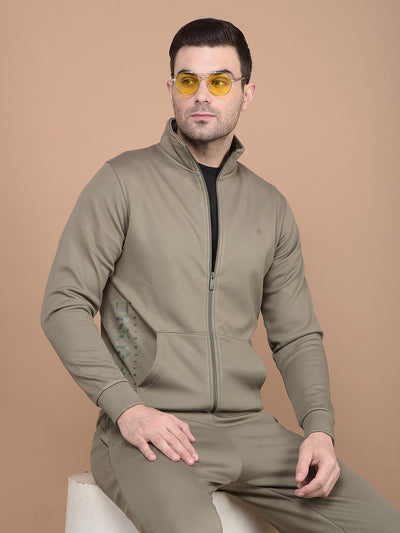 Olive High Neck Tracksuit