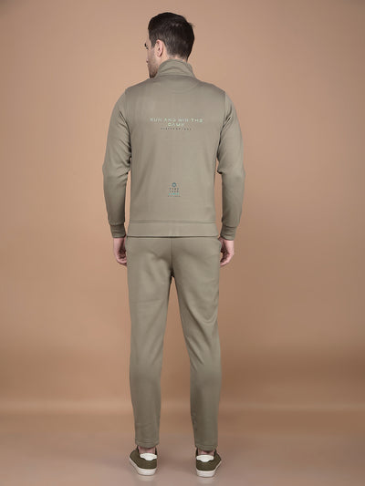 Olive High Neck Tracksuit