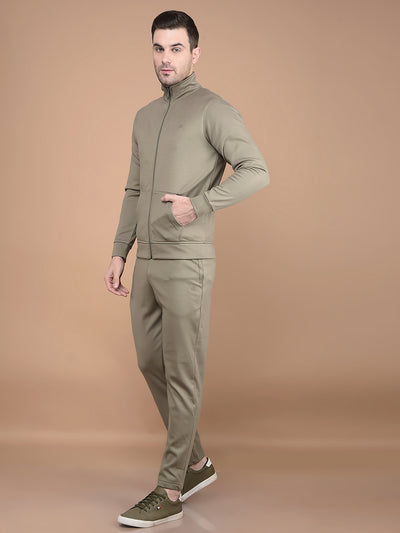 Olive High Neck Tracksuit