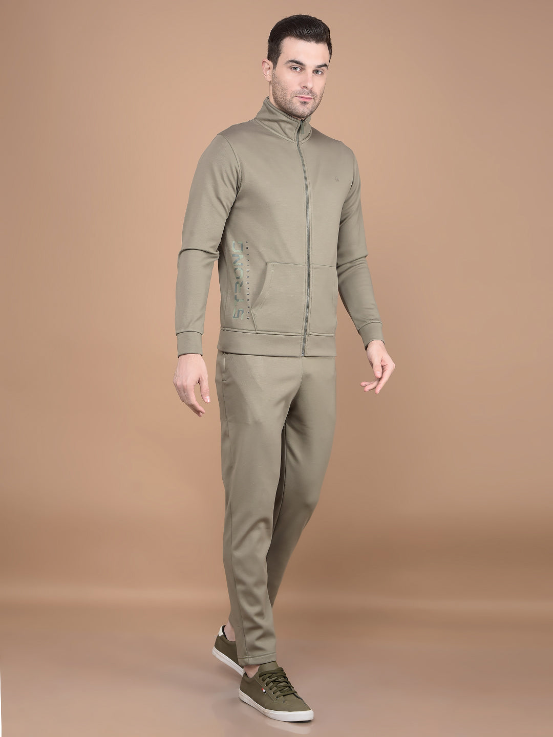 Olive High Neck Tracksuit