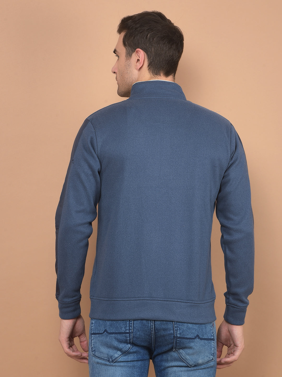 Blue Sweatshirt-Men Sweatshirts-Crimsoune Club