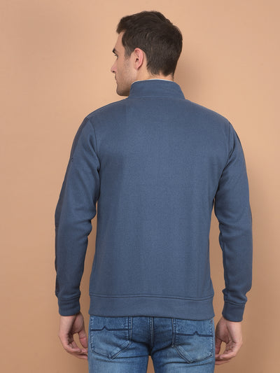 Blue Sweatshirt-Men Sweatshirts-Crimsoune Club