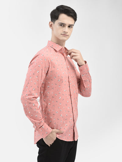 Pink Floral Shirt-Men Shirts-Crimsoune Club