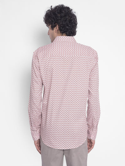 Pink Printed Shirt-Men Shirts-Crimsoune Club