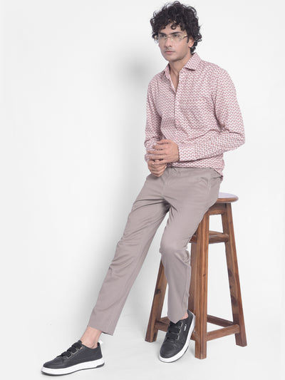 Pink Printed Shirt-Men Shirts-Crimsoune Club