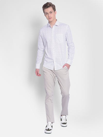 White Printed Shirt-Men Shirts-Crimsoune Club