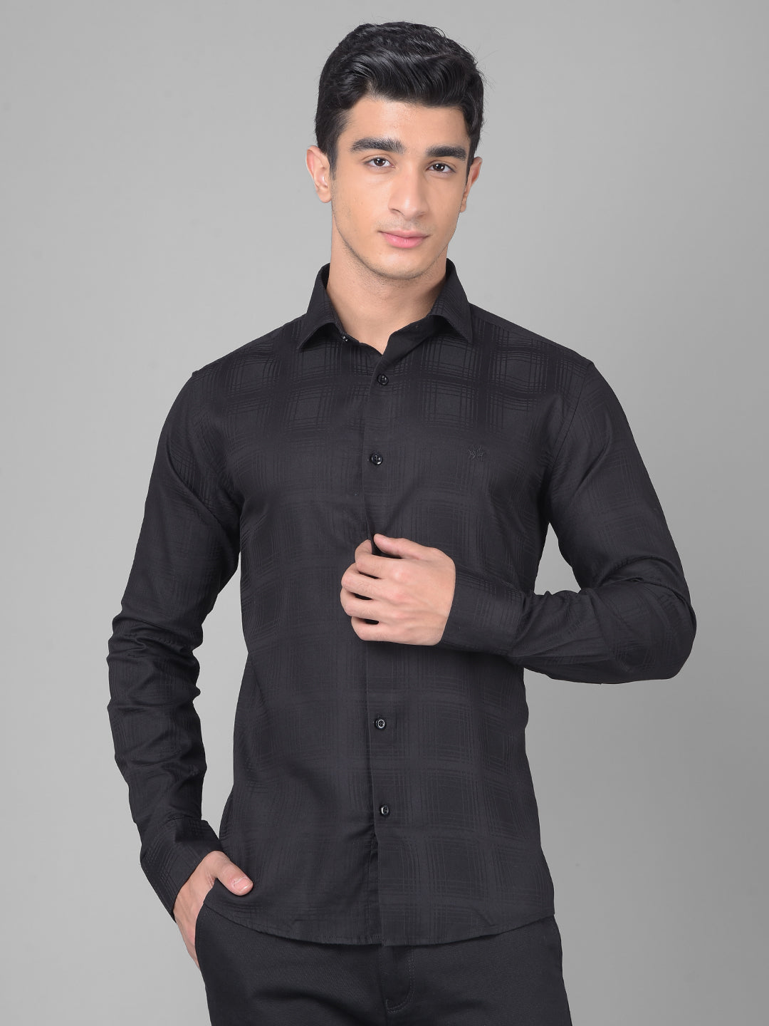 Black Shirt-Men Shirts-Crimsoune Club