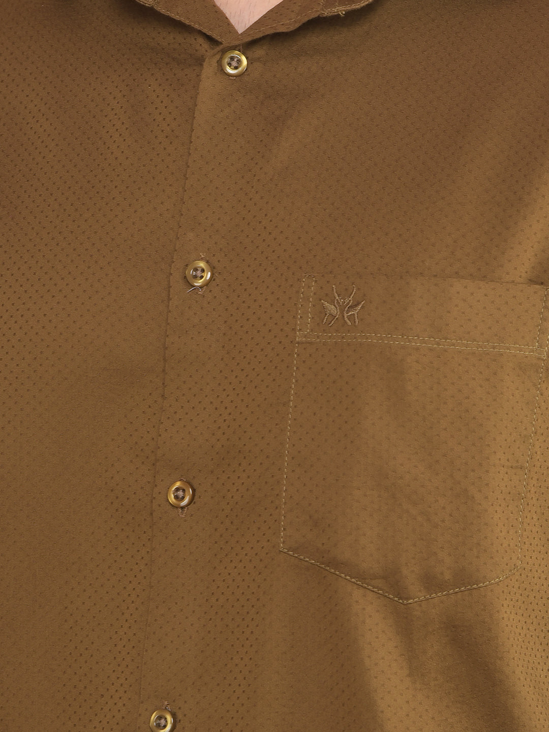 Brown 100% Cotton Shirt-Men Shirts-Crimsoune Club