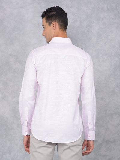 Pink Printed Shirt-Men Shirts-Crimsoune Club