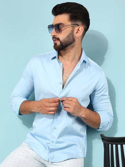 Blue Shirt-Men Shirts-Crimsoune Club