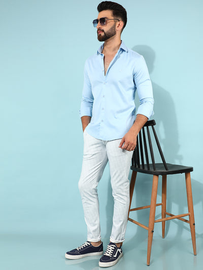 Blue Shirt-Men Shirts-Crimsoune Club