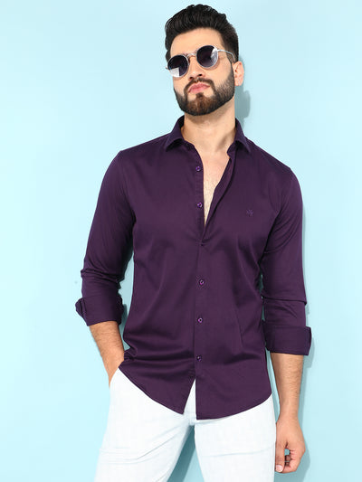 Purple Shirt-Men Shirts-Crimsoune Club