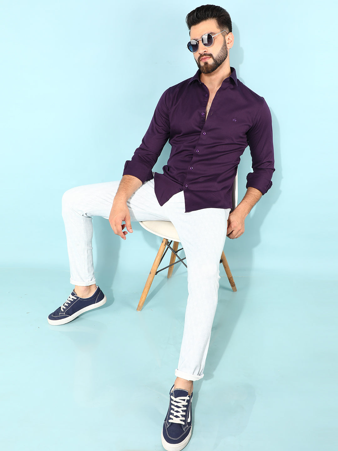 Purple Shirt-Men Shirts-Crimsoune Club