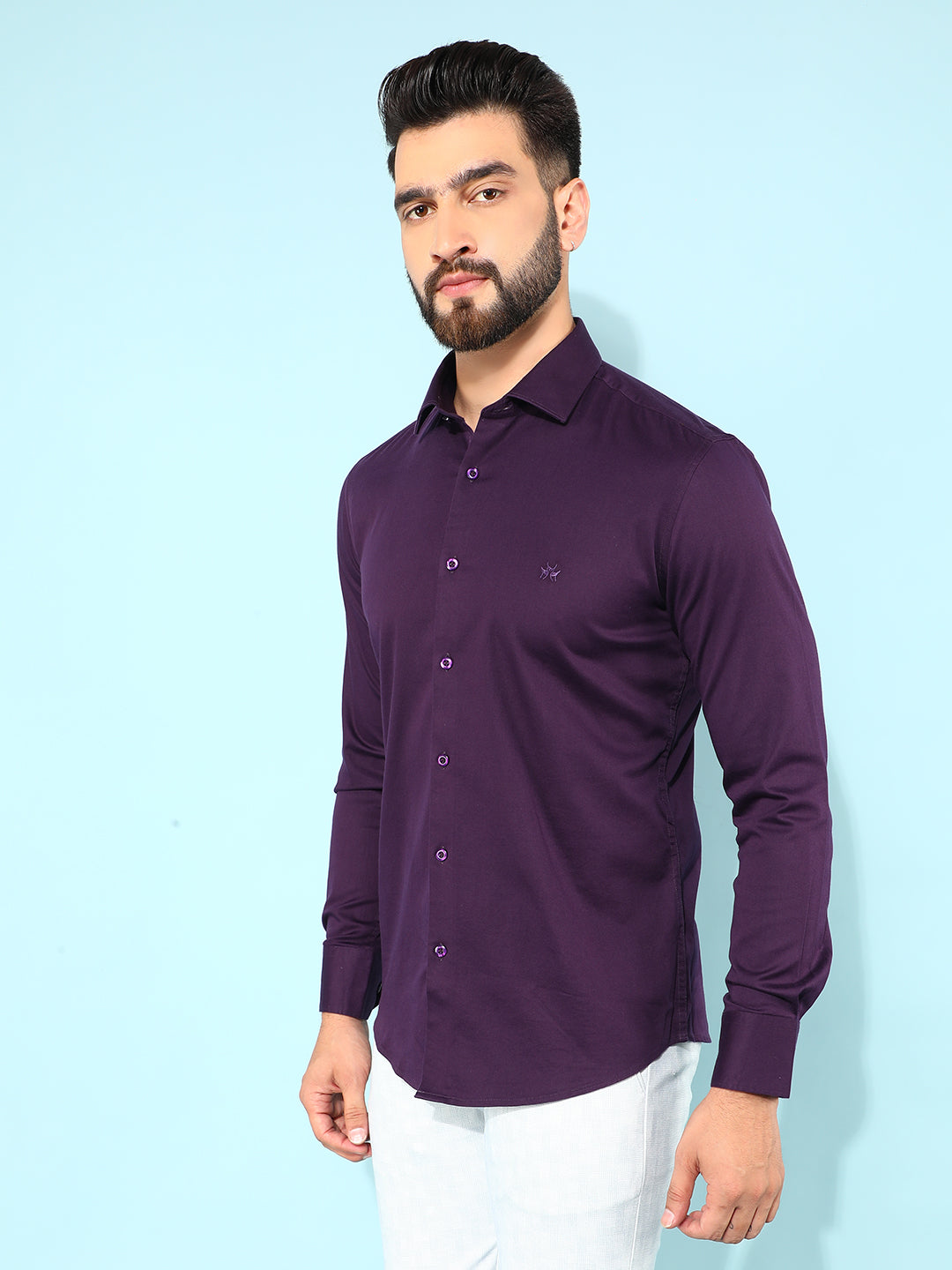 Purple Shirt-Men Shirts-Crimsoune Club