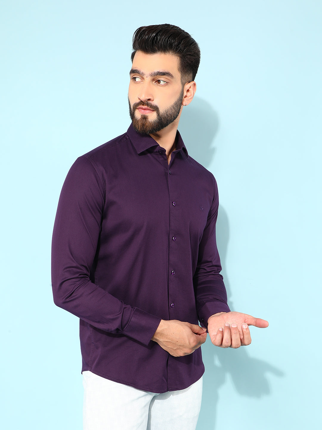 Purple Shirt-Men Shirts-Crimsoune Club