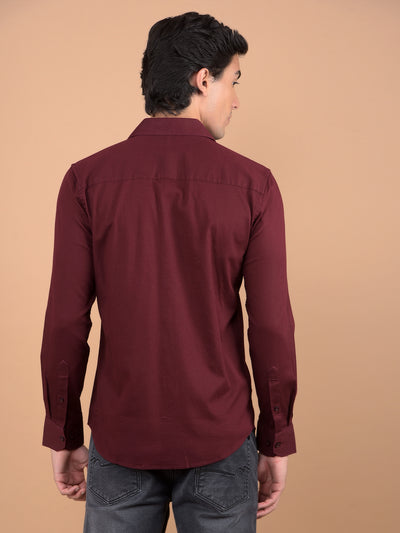 Maroon Shirt-Men Shirts-Crimsoune Club