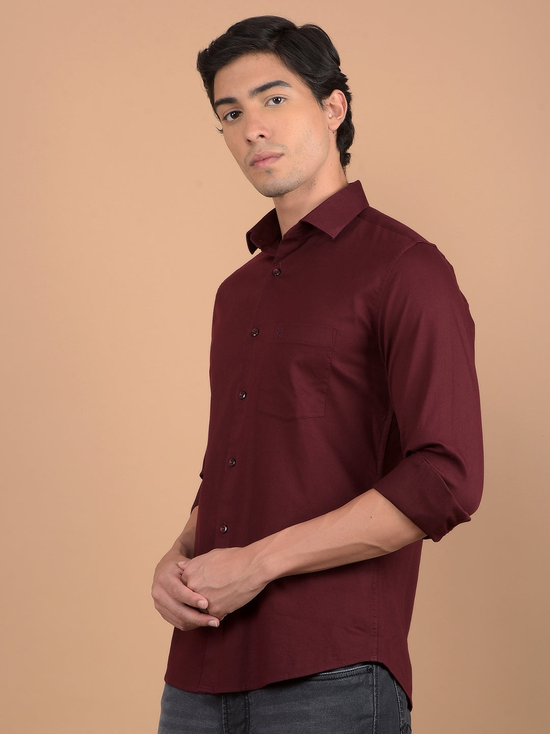 Maroon Shirt-Men Shirts-Crimsoune Club