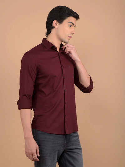 Maroon Shirt-Men Shirts-Crimsoune Club