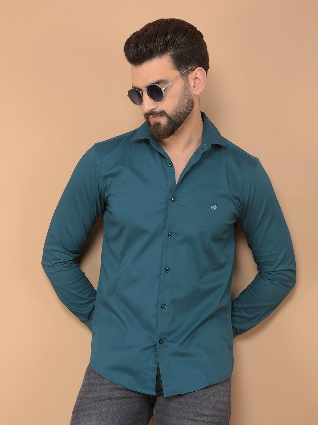 Green Shirt-Men Shirts-Crimsoune Club