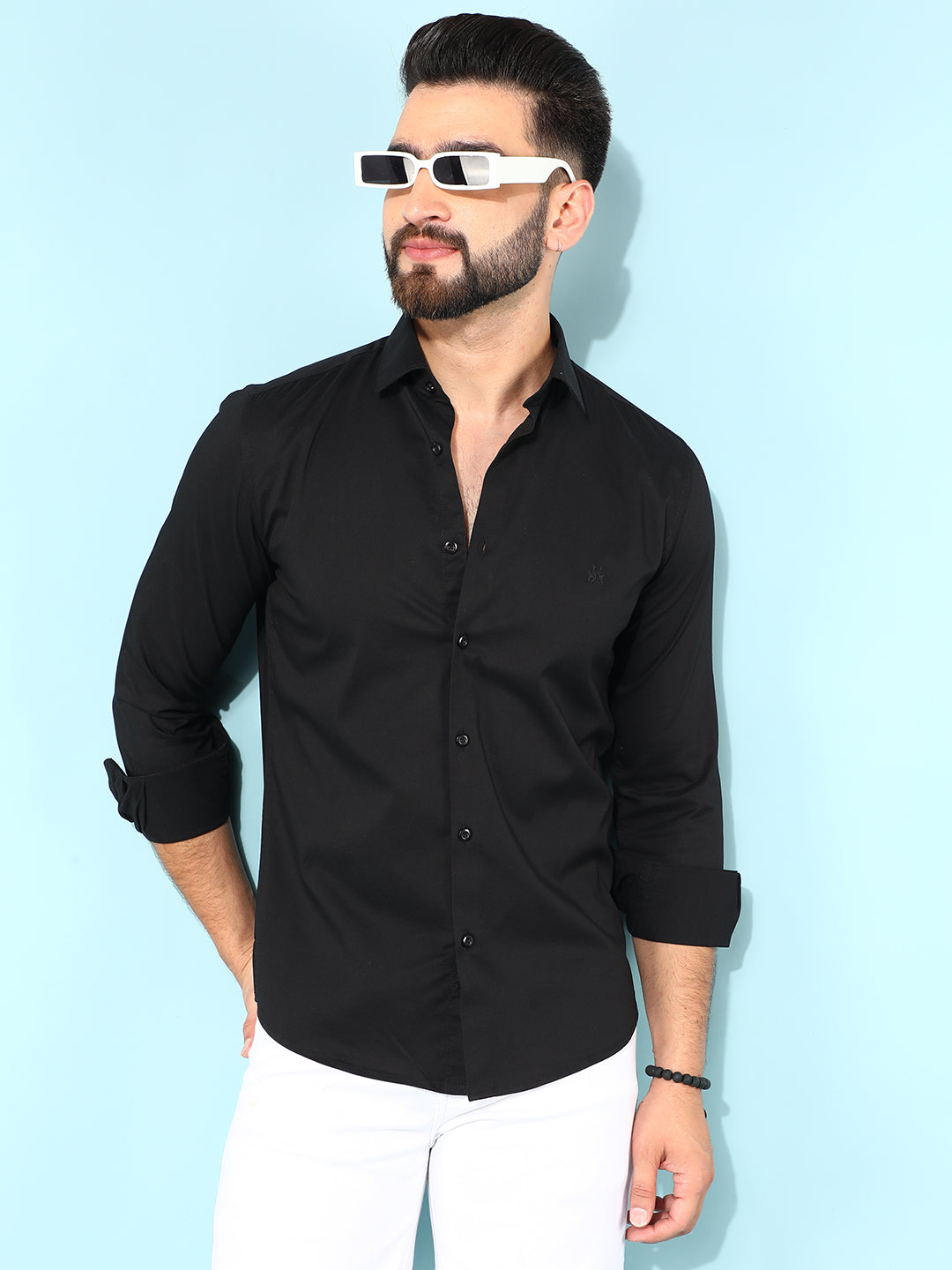 Black Shirt-Men Shirts-Crimsoune Club